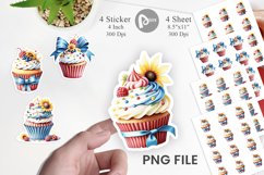 Sticker Colorful Cupcake Product Image 1