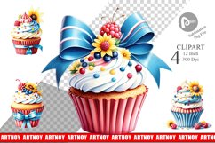Clipart Colorful Cupcake Product Image 1