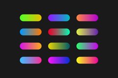 Vibrant colorful gradients color swatches set isolated Product Image 1