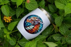 Stained Glass Dragon Sublimation Clipart Bundle - 24 designs Product Image 7