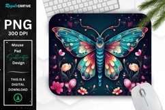 Vibrant Colors Mystical Moth Mouse pad Product Image 1