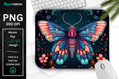 Vibrant Colors Mystical Moth Mouse pad Product Image 1