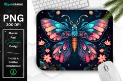 Vibrant Colors Mystical Moth Mouse pad Product Image 1