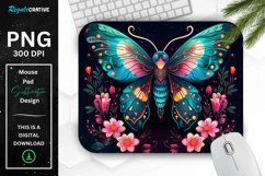 Vibrant Colors Mystical Moth Mouse pad Product Image 1
