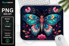 Vibrant Colors Mystical Moth Mouse pad Product Image 1