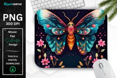 Vibrant Colors Mystical Moth Mouse pad Product Image 1