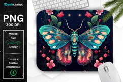 Vibrant Colors Mystical Moth Mouse pad Product Image 1