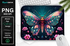 Vibrant Colors Mystical Moth Mouse pad Product Image 1
