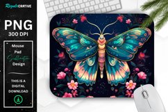 Vibrant Colors Mystical Moth Mouse pad Product Image 1