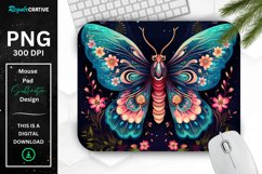 Vibrant Colors Mystical Moth Mouse pad Product Image 1
