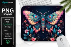 Vibrant Colors Mystical Moth Mouse pad Product Image 1