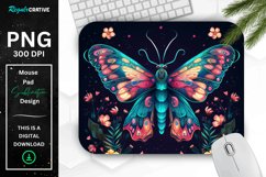 Vibrant Colors Mystical Moth Mouse pad Product Image 1