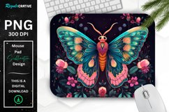 Vibrant Colors Mystical Moth Mouse pad Product Image 1