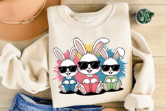 Vibrant Easter Bunnies Valentine&#039;s Day Sublimation PNG Product Image 3