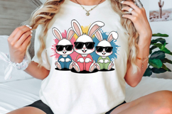 Vibrant Easter Bunnies Valentine&#039;s Day Sublimation PNG Product Image 2