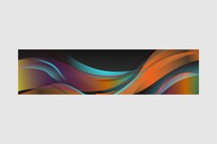 Vibrant gradient dynamic abstract horizontal banner template Product Image 1