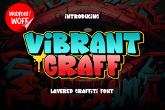Vibrant Graff | 3D Layered Graffiti Webfont for Bold Website Product Image 1