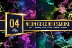 Vibrant Neon Colored Smoke Effect Patterns Digital Paper Product Image 1
