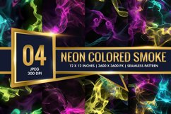 Vibrant Neon Colored Smoke Effect Patterns Digital Paper Product Image 1