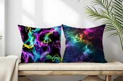 Vibrant Neon Colored Smoke Effect Patterns Digital Paper Product Image 2