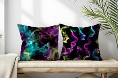 Vibrant Neon Colored Smoke Effect Patterns Digital Paper Product Image 2