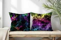 Vibrant Neon Colored Smoke Effect Patterns Digital Paper Product Image 2