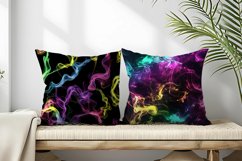 Vibrant Neon Colored Smoke Effect Patterns Digital Paper Product Image 2