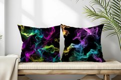 Vibrant Neon Colored Smoke Effect Patterns Digital Paper Product Image 2