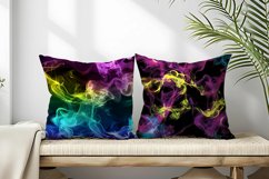 Vibrant Neon Colored Smoke Effect Patterns Digital Paper Product Image 2