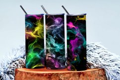 Vibrant Neon Colored Smoke Effect Patterns Digital Paper Product Image 3