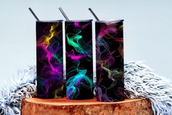 Vibrant Neon Colored Smoke Effect Patterns Digital Paper Product Image 3