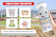 Vibrant Summer Animals Tumbler Product Image 1