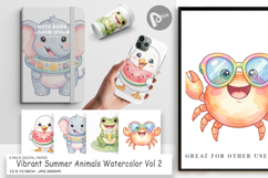 Vibrant Summer Animals Digital Paper Product Image 1