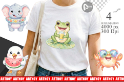 Vibrant Summer Animals Sublimation Product Image 1