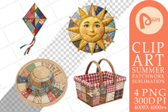 Vibrant Summer Patchwork Sublimation Product Image 1
