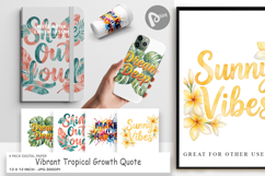 Tropical Growth Quote Digital Paper Product Image 1