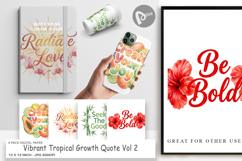 Tropical Growth Quote Digital Paper Product Image 1