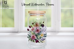 Vibrant Watercolor Flowers Clipart, Flowers Mug PNG Design Product Image 5