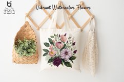 Vibrant Watercolor Flowers Clipart, Flowers Mug PNG Design Product Image 8