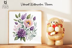 Vibrant Watercolor Flowers Clipart, Flowers Mug PNG Design Product Image 9