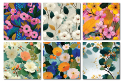 Vibrant Florals Vol.1 Seamless Digital Paper, 36 PNG Product Image 4
