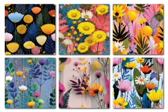 Vibrant Wildflowers Vol.1 Seamless Digital Paper, 36 PNG Product Image 2