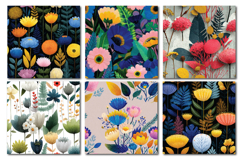 Vibrant Wildflowers Vol.1 Seamless Digital Paper, 36 PNG Product Image 3