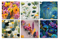 Vibrant Wildflowers Vol.1 Seamless Digital Paper, 36 PNG Product Image 5