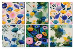 Vibrant Wildflowers Vol.1 Seamless Digital Paper, 36 PNG Product Image 6