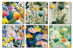 Vibrant Wildflowers Vol.1 Seamless Digital Paper, 36 PNG Product Image 7