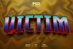 Victim 3D editable text effect Product Image 1