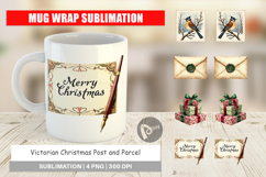 Victorian Christmas Post Mug Wrap Product Image 1