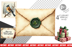 Victorian Christmas Post Clipart Product Image 1