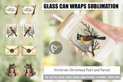 Victorian Christmas Post Glass Can Product Image 1